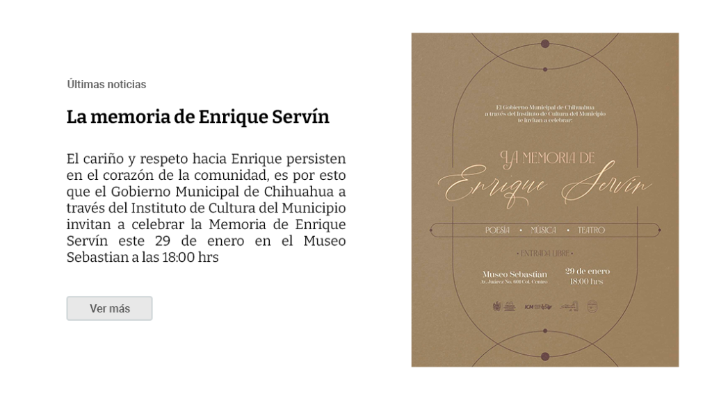 Evento: La memoria de Enrique Servín