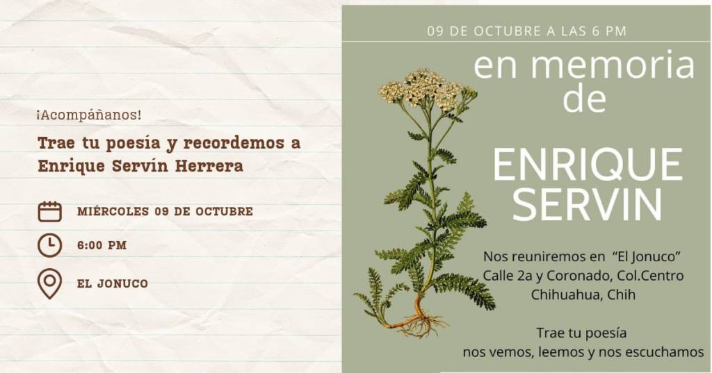 09 de octubre – En memoria de Enrique&nbsp;Servin