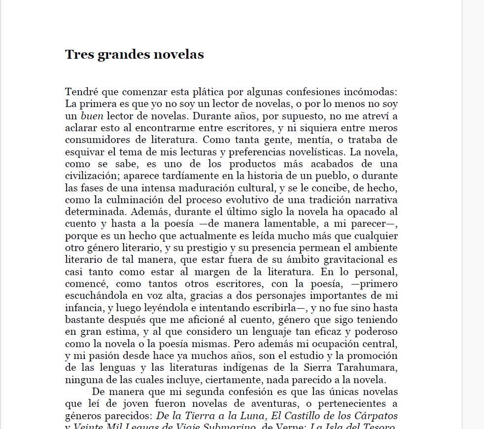 Tres grandes novelas