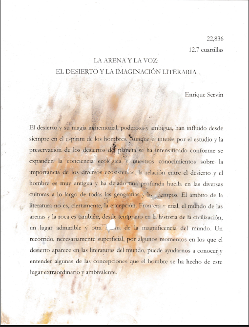 La arena y la voz: El desierto y la imaginación literaria