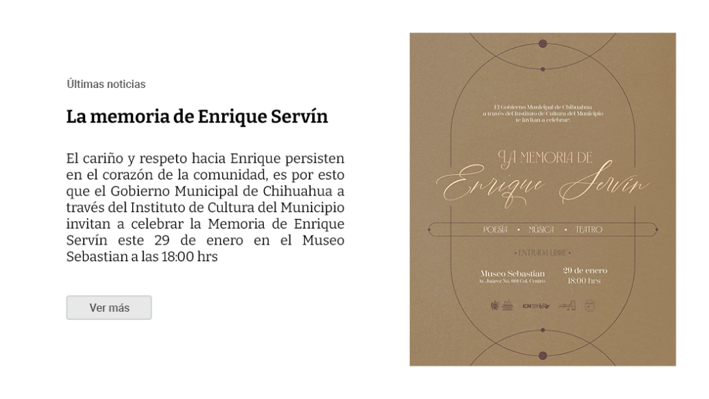 Cartel de Homenaje por el aniversario de su nacimiento (2024): La memoria de Enrique Servin.